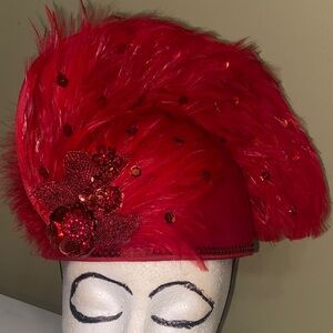 Beautiful Feather Dress Hat by Deborah